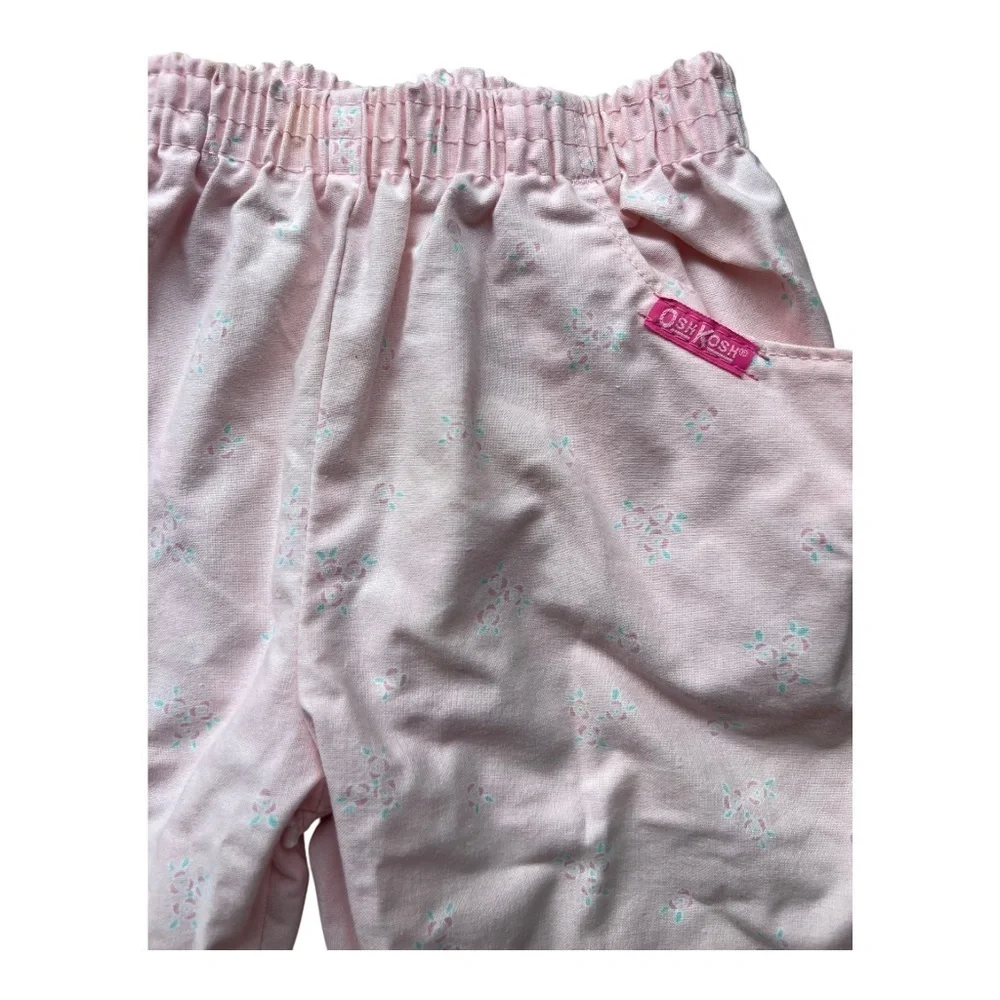 Vintage Osh Kosh B'Gosh Pink Floral Toddler Pants 90's